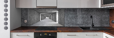 Spatscherm keuken Betonnen tunnel