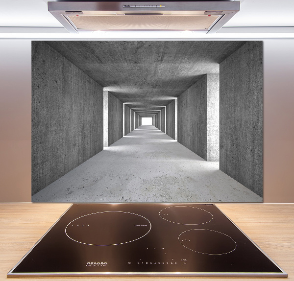 Spatscherm keuken Betonnen tunnel