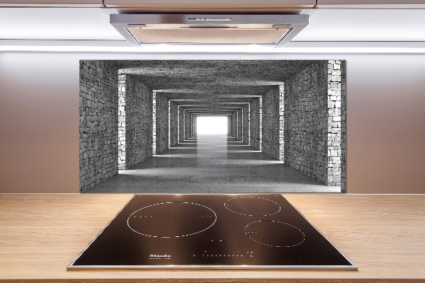 Spatplaat keuken Bakstenen tunnel