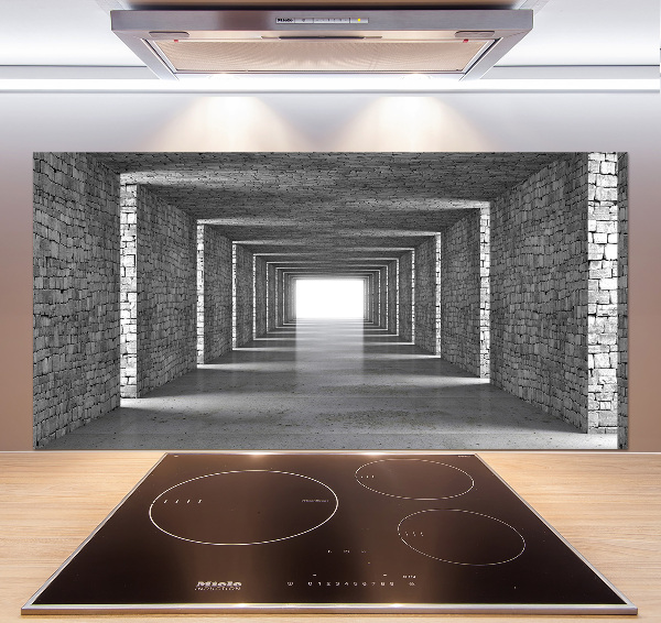 Spatplaat keuken Bakstenen tunnel