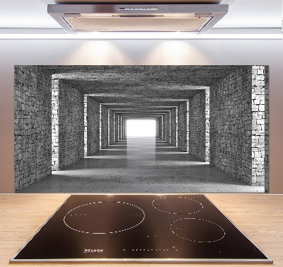 Spatplaat keuken Bakstenen tunnel