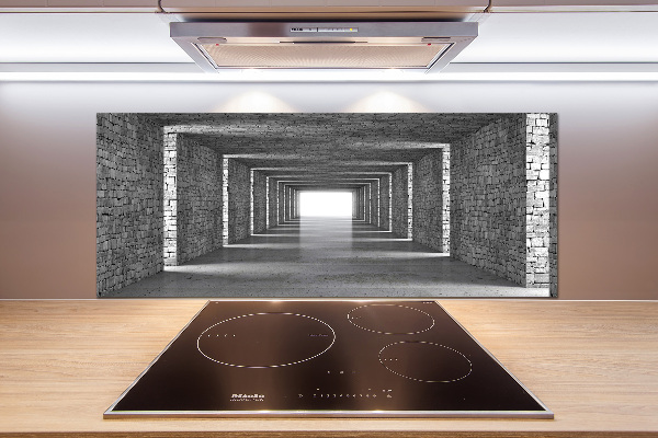Spatplaat keuken Bakstenen tunnel