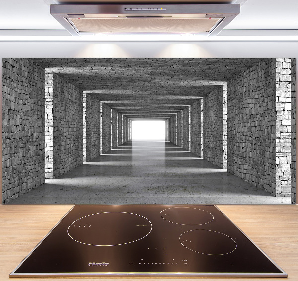 Spatplaat keuken Bakstenen tunnel