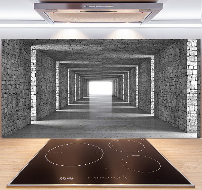 Spatplaat keuken Bakstenen tunnel
