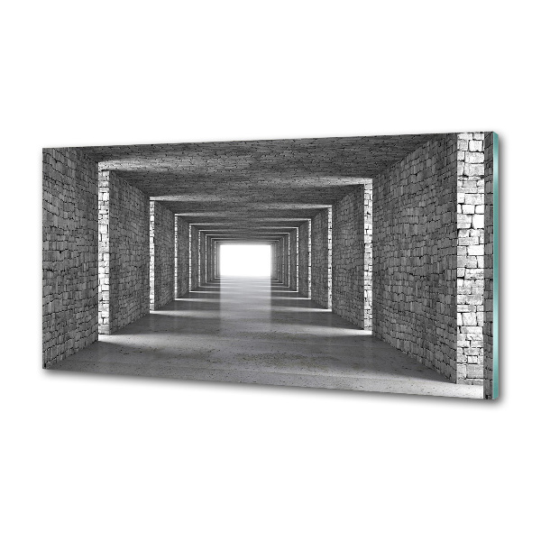 Spatplaat keuken Bakstenen tunnel