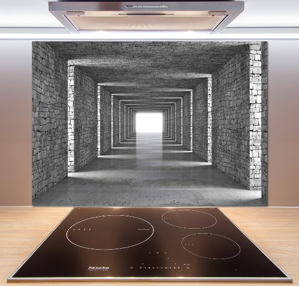 Spatplaat keuken Bakstenen tunnel