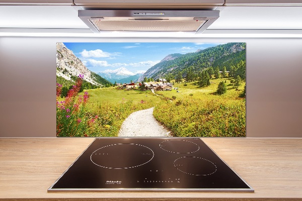 Spatplaat keuken Weide in de Alpen