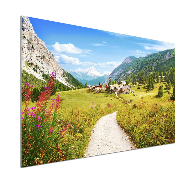 Spatplaat keuken Weide in de Alpen