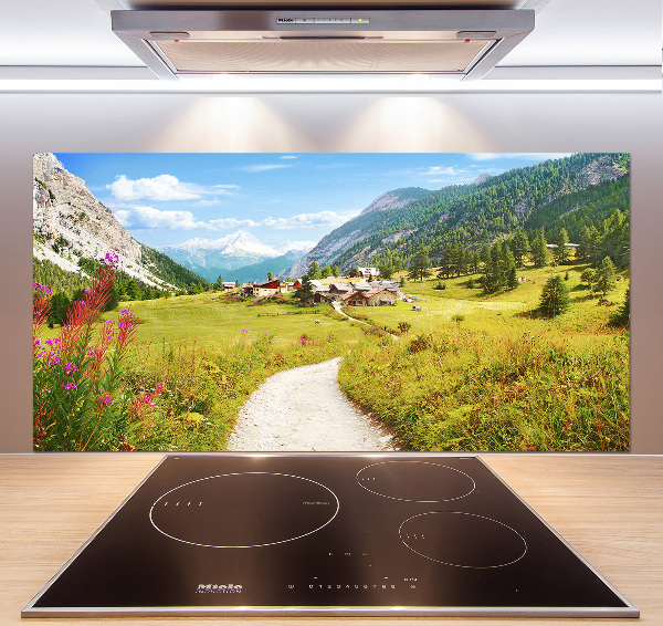 Spatplaat keuken Weide in de Alpen
