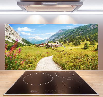 Spatplaat keuken Weide in de Alpen