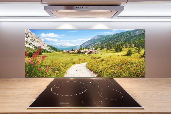 Spatplaat keuken Weide in de Alpen
