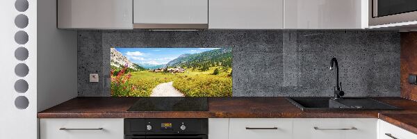Spatplaat keuken Weide in de Alpen
