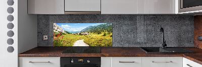 Spatplaat keuken Weide in de Alpen