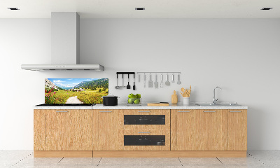 Spatplaat keuken Weide in de Alpen