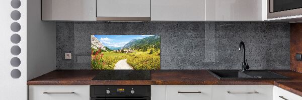 Spatplaat keuken Weide in de Alpen