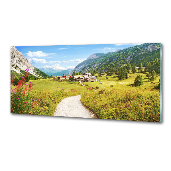 Spatplaat keuken Weide in de Alpen