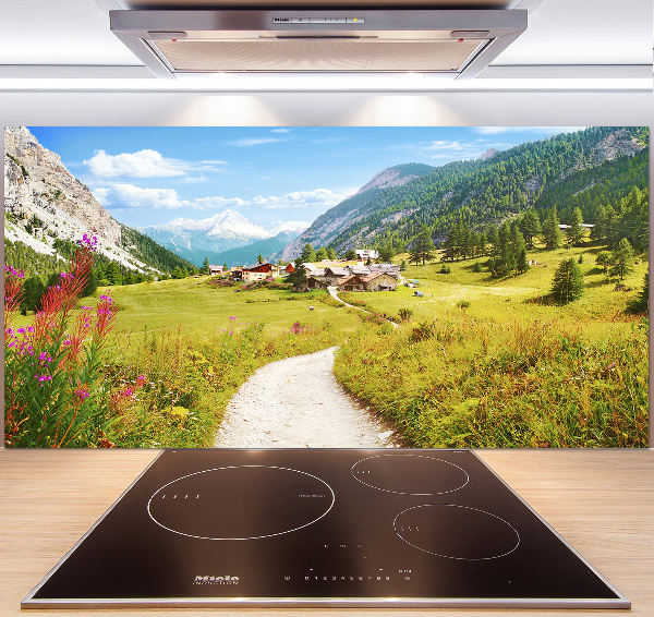 Spatplaat keuken Weide in de Alpen