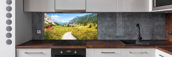 Spatplaat keuken Weide in de Alpen