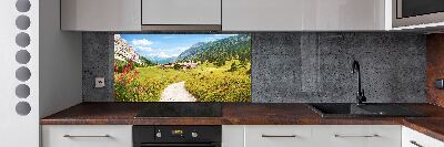 Spatplaat keuken Weide in de Alpen