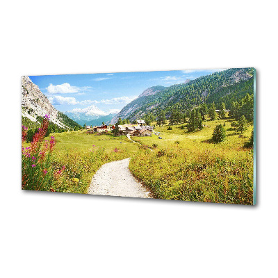 Spatplaat keuken Weide in de Alpen