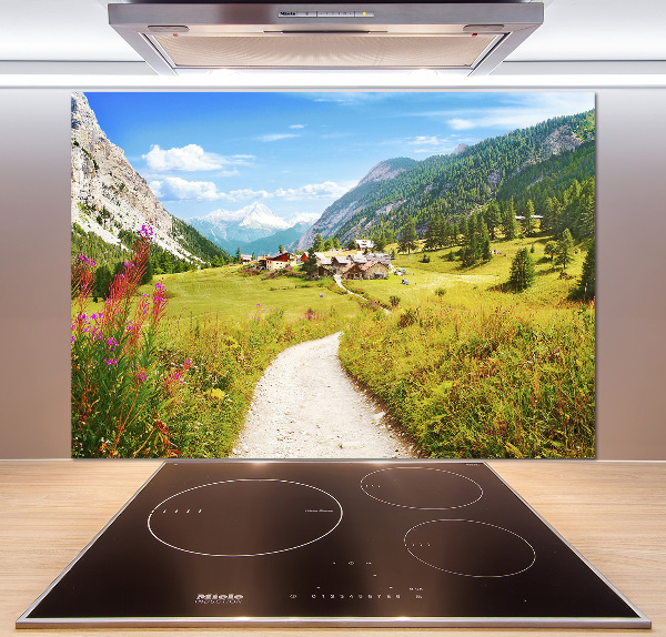 Spatplaat keuken Weide in de Alpen