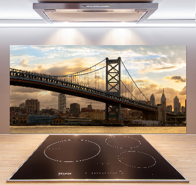 Glazen achterwand keuken Philadelphia-brug