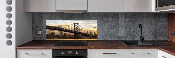 Glazen achterwand keuken Philadelphia-brug