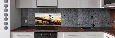 Glazen achterwand keuken Philadelphia-brug