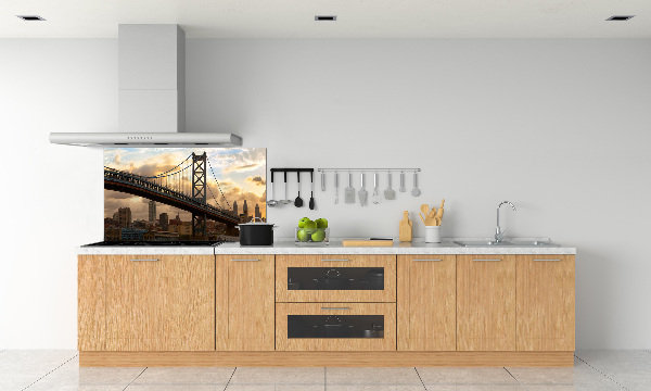 Glazen achterwand keuken Philadelphia-brug