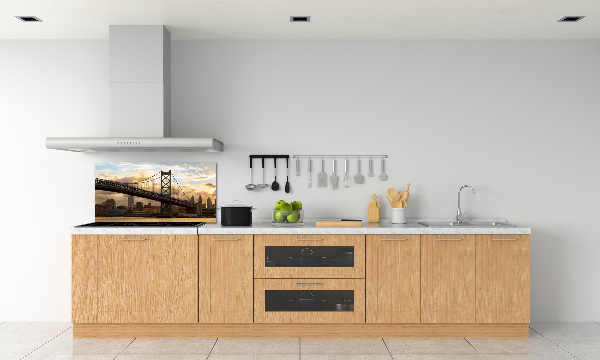 Glazen achterwand keuken Philadelphia-brug