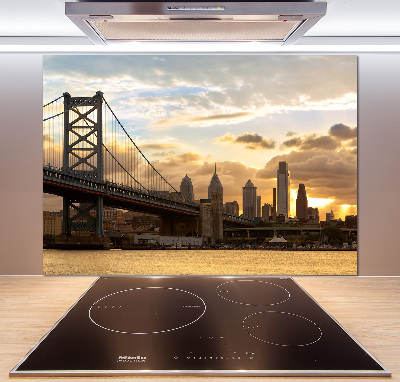 Glazen achterwand keuken Philadelphia-brug