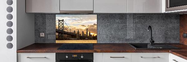 Glazen achterwand keuken Philadelphia-brug