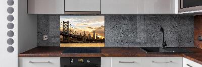 Glazen achterwand keuken Philadelphia-brug