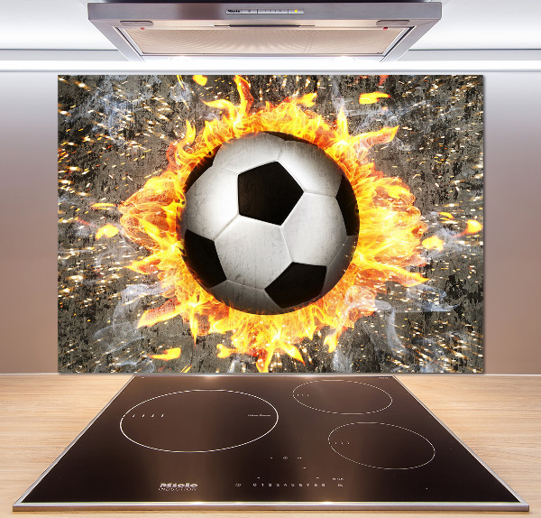 Keuken achterwand Brandende voetbalzaag