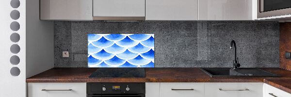 Spatscherm keuken Visschubben