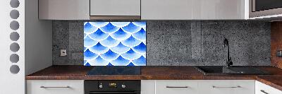 Spatscherm keuken Visschubben