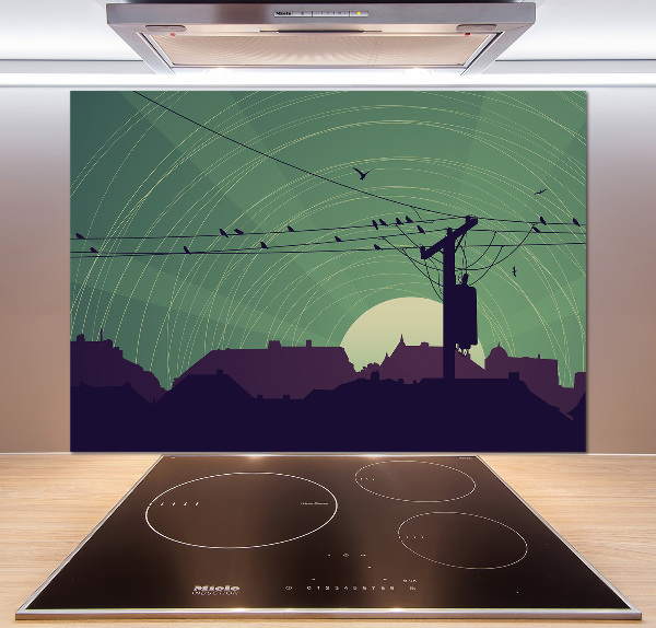 Keuken achterwand Vogelstad