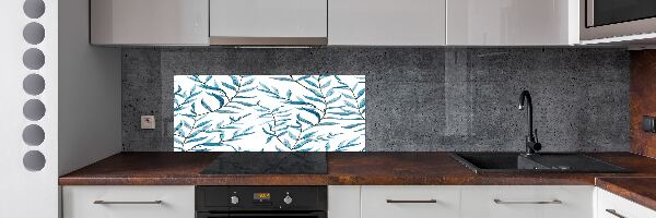 Spatscherm keuken Bladeren