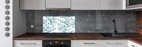 Spatscherm keuken Bladeren