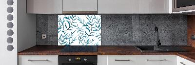 Spatscherm keuken Bladeren