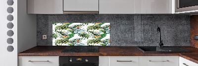 Spatplaat keuken Tropische bloemen