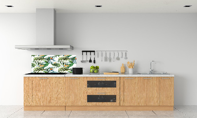 Spatplaat keuken Tropische bloemen