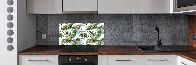 Spatplaat keuken Tropische bloemen