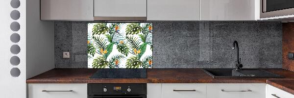 Spatplaat keuken Tropische bloemen