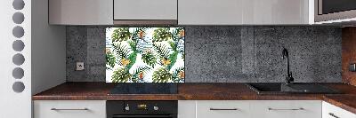 Spatplaat keuken Tropische bloemen