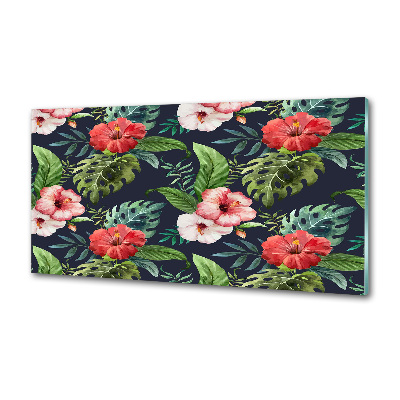 Keuken achterwand Tropische bloemen