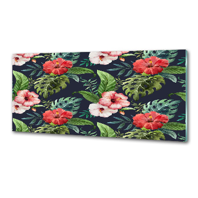 Keuken achterwand Tropische bloemen