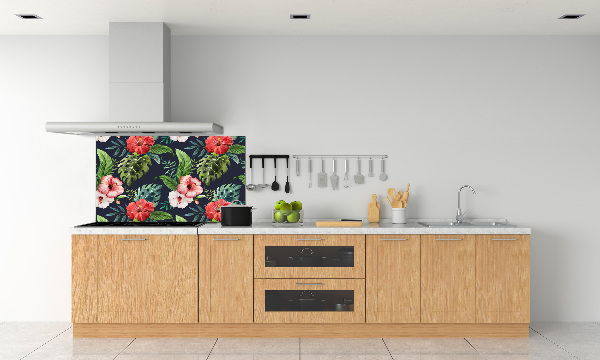 Keuken achterwand Tropische bloemen