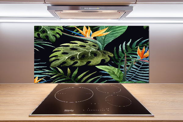 Achterwand keuken Tropische bloemen