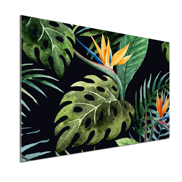 Achterwand keuken Tropische bloemen